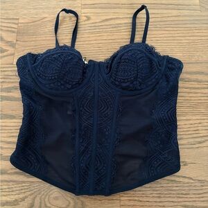 Navy garage corset